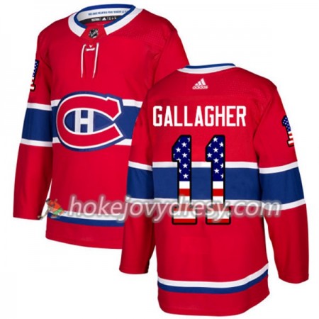 Pánské Hokejový Dres Montreal Canadiens Brendan Gallagher 11 2017-2018 USA Flag Fashion Černá Adidas Authentic
